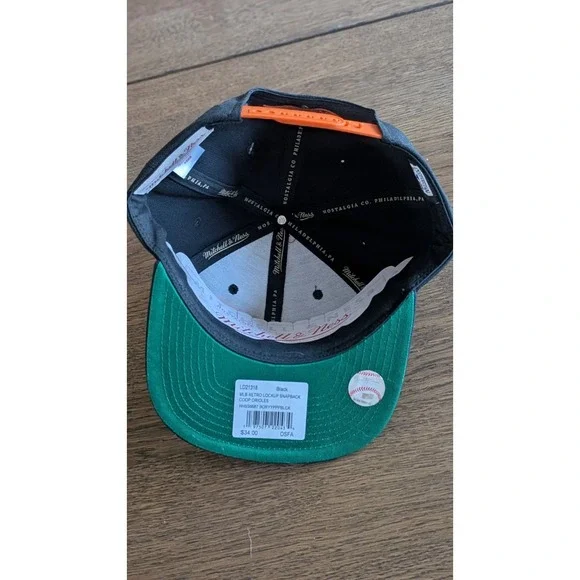 Baltimore Orioles Hat Mitchell & Ness Retro Lockup Original Fit Snapback Hat - Picture 9 of 12